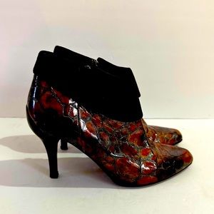 Donald J Pliner Women's Rula Tortoise Patent Leather Heels Ankle